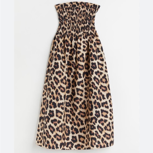 H&M snicker cotton leopard print dress - Picture 2 of 4